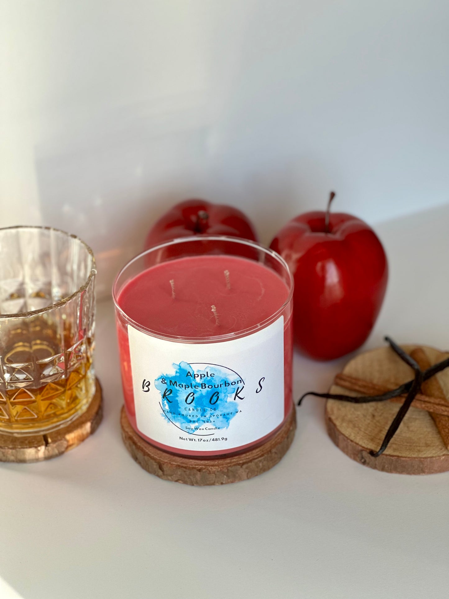 Apple & Maple Bourbon 3 Wick Candle